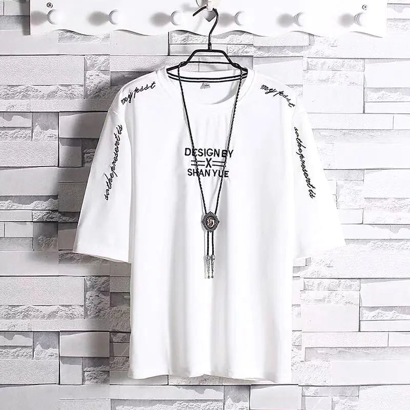 Camiseta Casual de Hip Hop para Hombres - Estilo Veraniego de Manga Corta