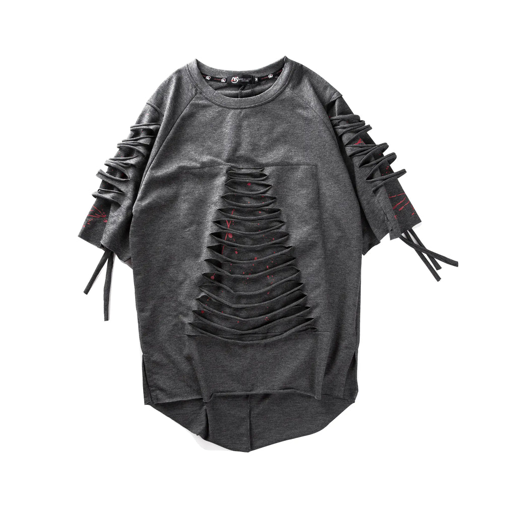 Men's Casual Ripped Short Sleeve Hip Hop T-Shirt