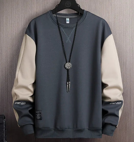 Sweater Colorblock de Hombre Hip-Hop de Temporada