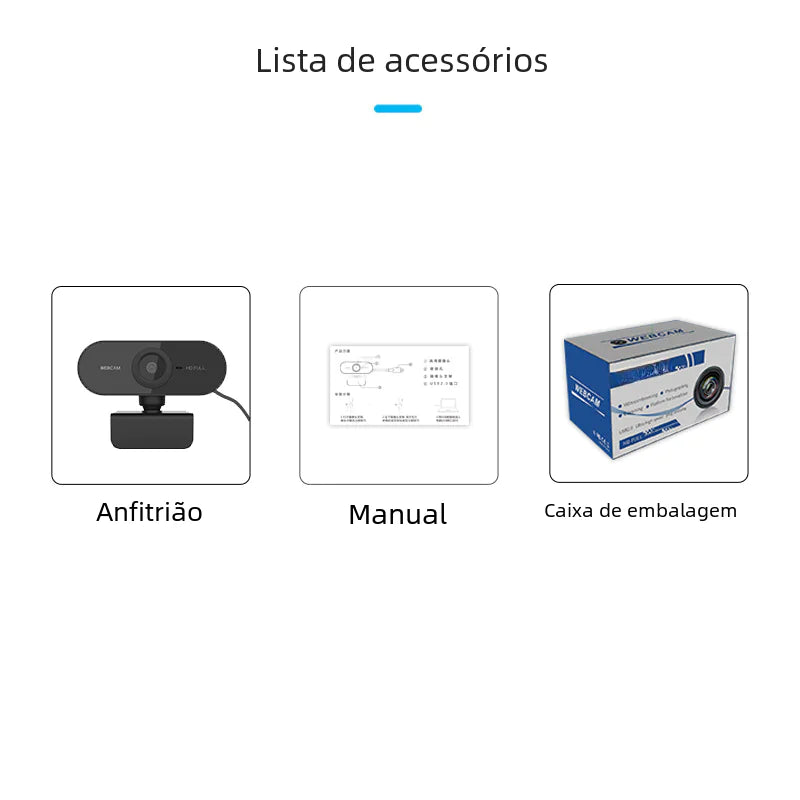 2K HD USB Webcam for Online Meetings and Streaming