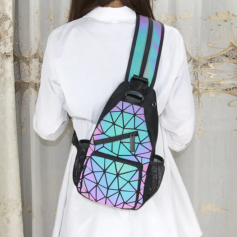 Mochila elegante para estudiantes diseño mosaico