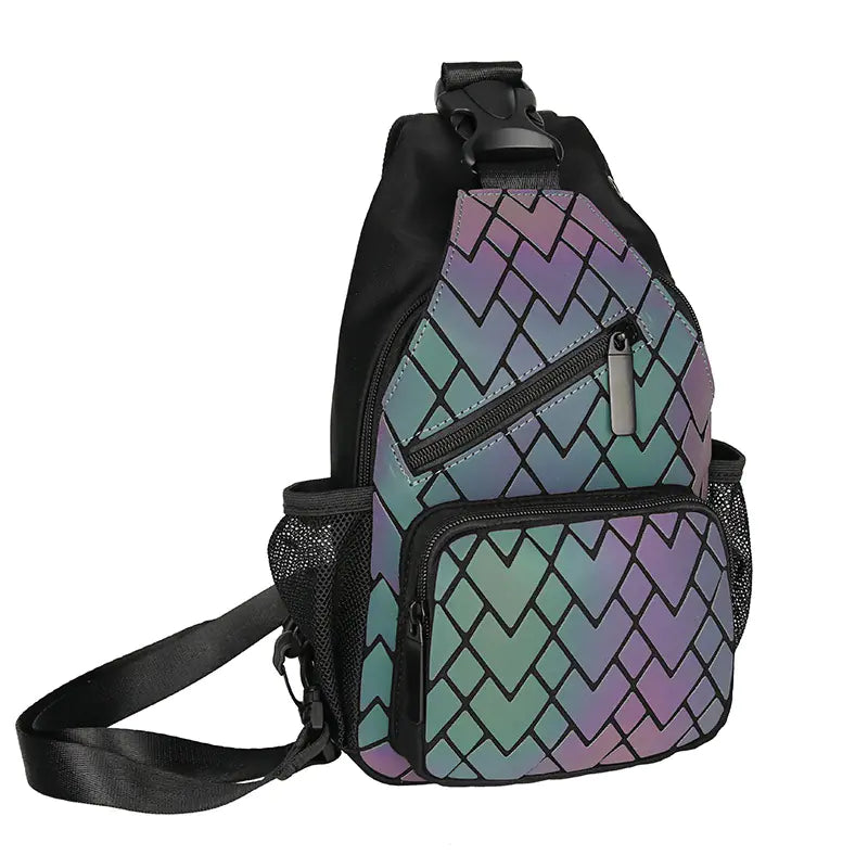 Mochila elegante para estudiantes diseño mosaico