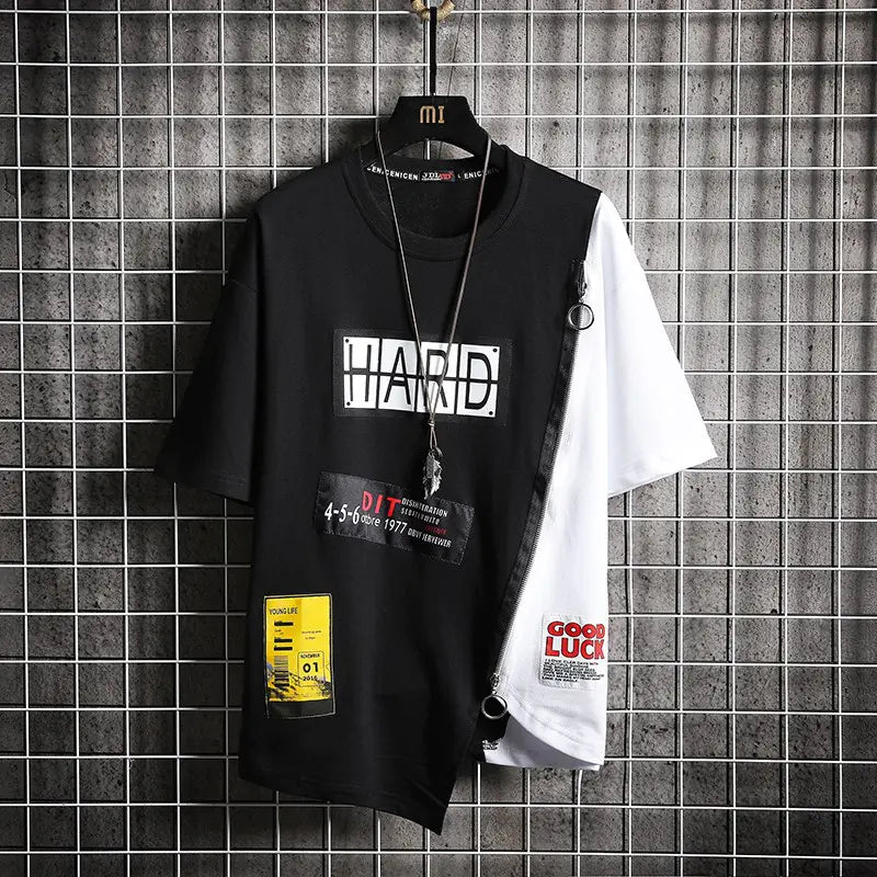 Camiseta Casual de Hip Hop para Hombres - Estilo Veraniego de Manga Corta