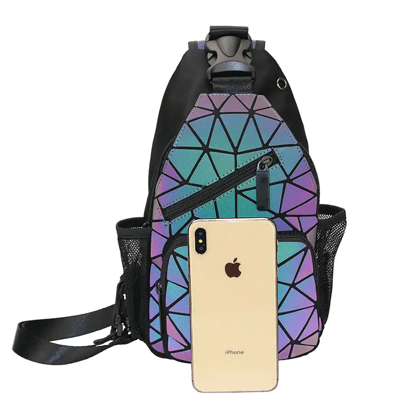 Mochila elegante para estudiantes diseño mosaico