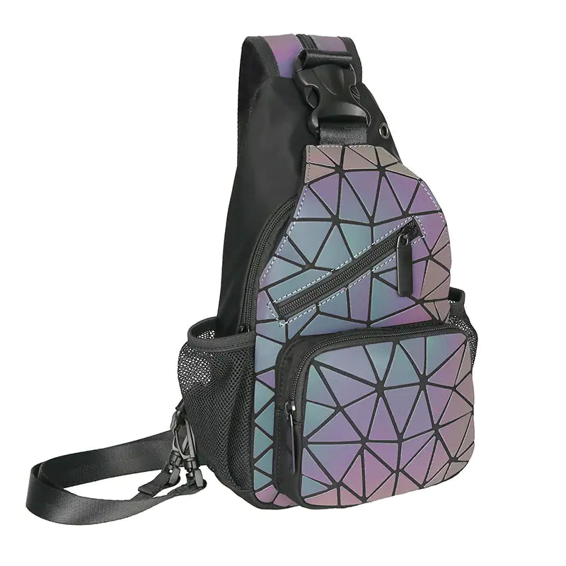 Mochila elegante para estudiantes diseño mosaico